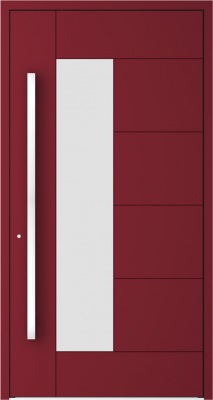 Drzwi zewnętrzne aluminiowe AB6 Bordo